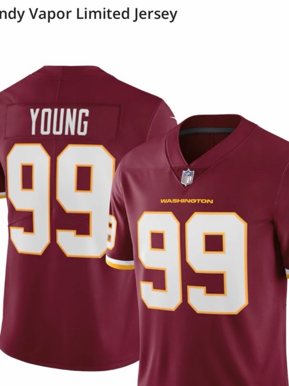 NWT Washington Football Team Washington Football Team Chase Young 99 Jersey